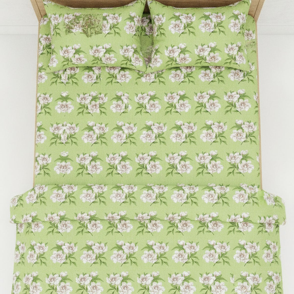 TEST — End-to-End Green Floral Double Bedsheet
