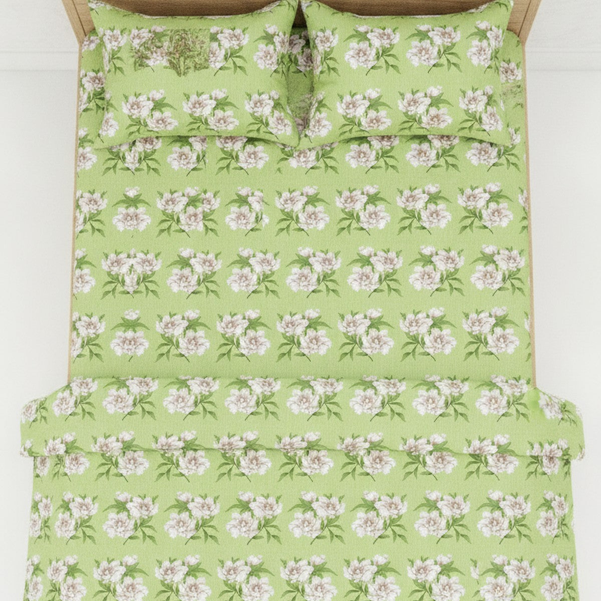 TEST — End-to-End Green Floral Double Bedsheet