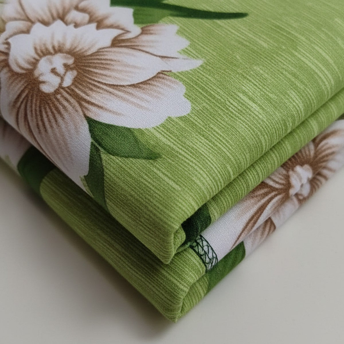 TEST — End-to-End Green Floral Double Bedsheet